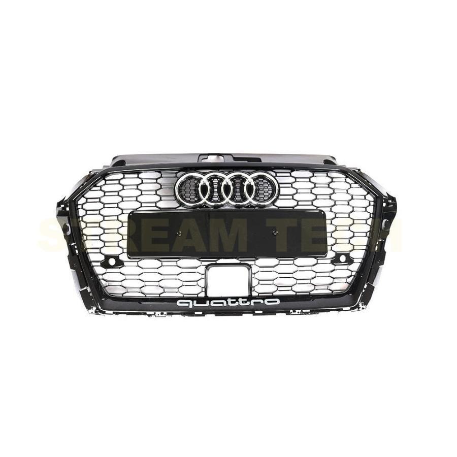 AUDI アウディ 8V A3 S3 後期用 RSタイプ 艶有ブラック ハニカム AUDI アウディ 8V A3 S3 後期用 RSタイプ 艶有ブラック ハニカム
