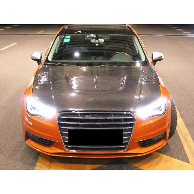 AUDI アウディ 8V A3 S3 RS3 前期用 RSタイプ ダクト付き カーボン ボンネット エンジンフード カーボンフード 綾織カーボン 軽量 Audi Sline 2D 4D 人気商品の画像