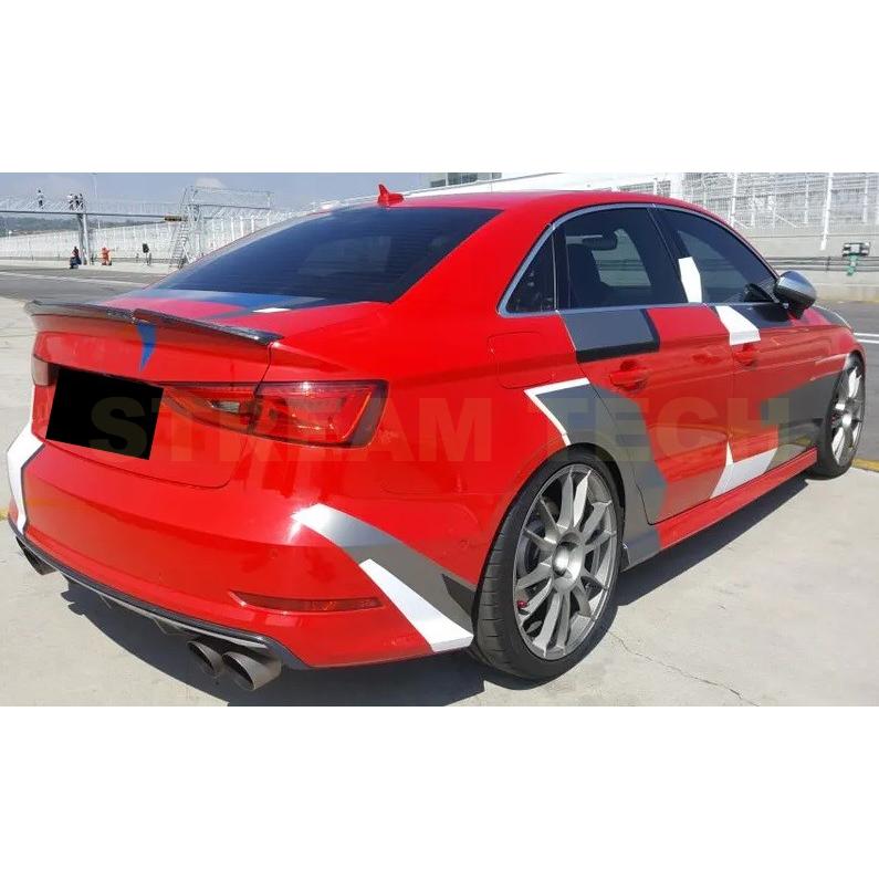 AUDI アウディ 8V A3 S3 セダン用 カーボン トランクスポイラー リアスポイラー チンスポイラー カーボンスポイラー リアウイング 綾織 4D Sライン 人気商品 |  | 11