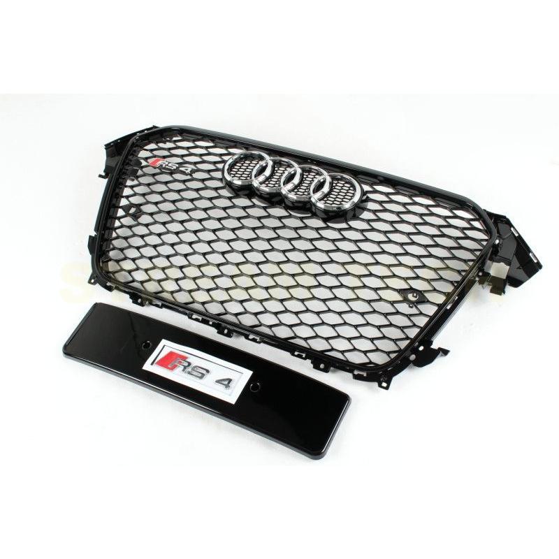 AUDI A4 8K 社外　フロントグリル AUDI アウディ B8 8K A4 S4 後期用 RSタイプ ハニカムグリル オール