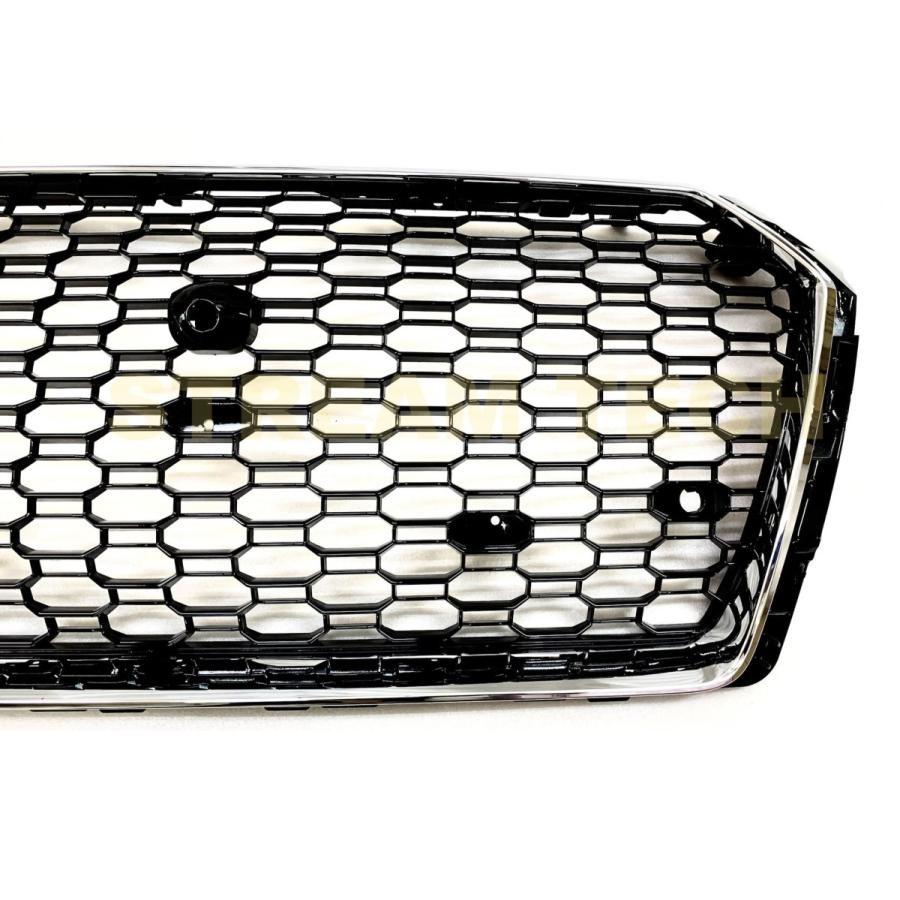 AUDI アウディ B9 8W A4 S4 前期用 RSタイプ ハニカムグリル 2種類有 センターグリル フロントグリル ラジエターグリル RSグリル PTS有 カメラ有 エンブレムレス |  | 07