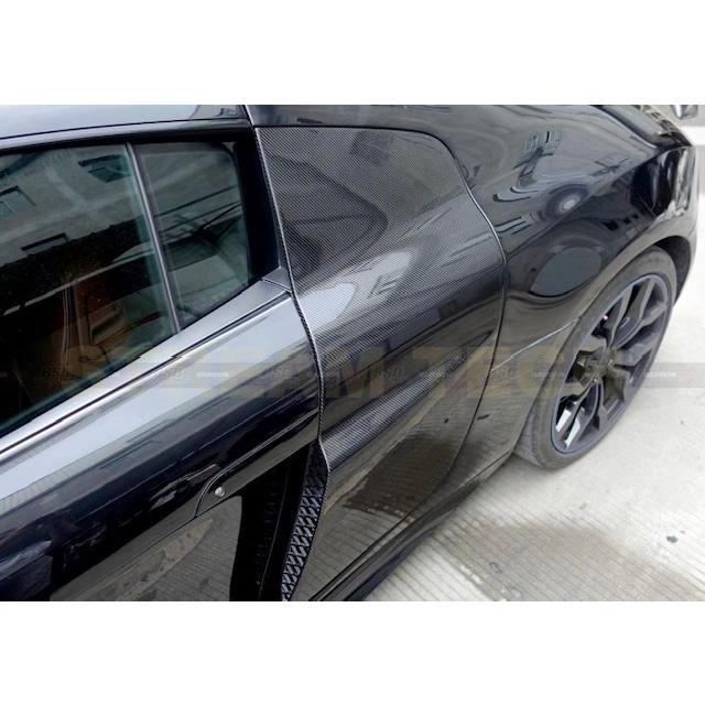 AUDI アウディ R8 2007〜2016年用 純正タイプ カーボン サイドパネル サイドプレート サイドガーニッシュ カーボンパネル 綾織カーボン クーペ スパイダー |  | 02