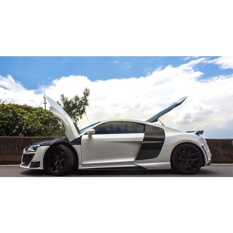 AUDI アウディ R8 2007〜2016年用 純正タイプ カーボン サイドパネル サイドプレート サイドガーニッシュ カーボンパネル 綾織カーボン クーペ スパイダー |  | 09