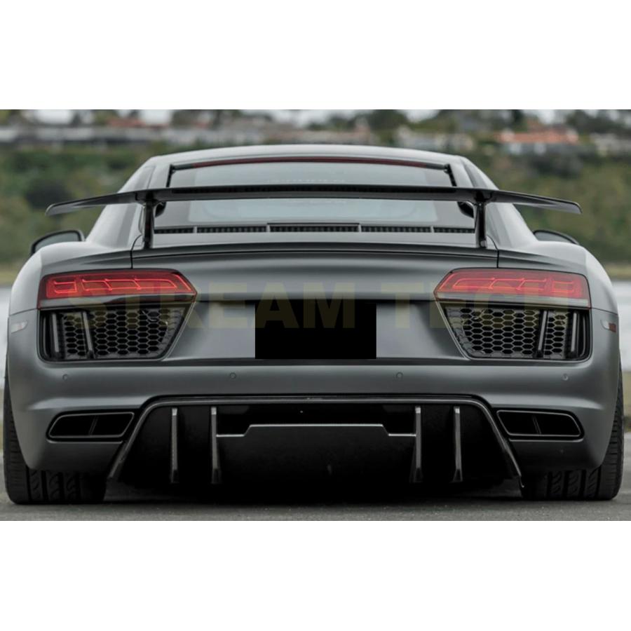 AUDI アウディ 4S R8 クーペ用 VRSタイプ ドライカーボン リアウイング