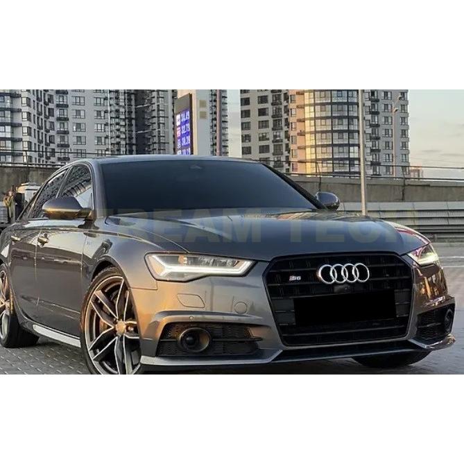 AUDI アウディ C7 4G A6 S6 後期用 スポーツタイプ センターグリル オールブラック フロントグリル ラジエターグリル スポーツグリル RSグリル audi 人気商品の画像