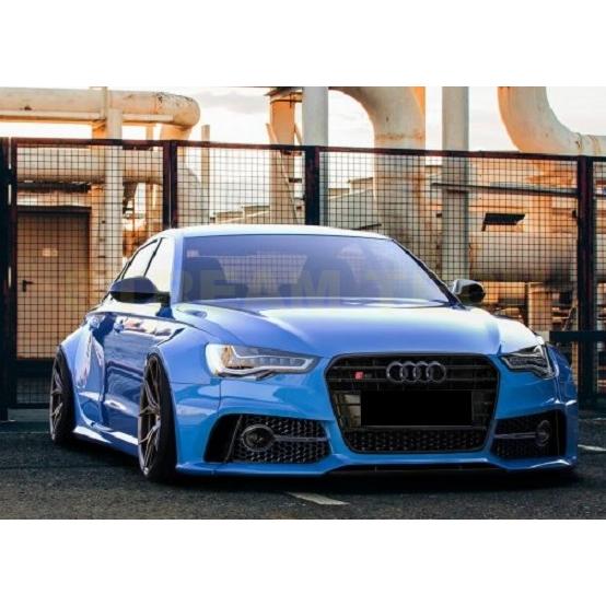 AUDI アウディ C7 4G A6 S6 後期用 スポーツタイプ センターグリル オールブラック フロントグリル ラジエターグリル スポーツグリル RSグリル audi 人気商品の画像