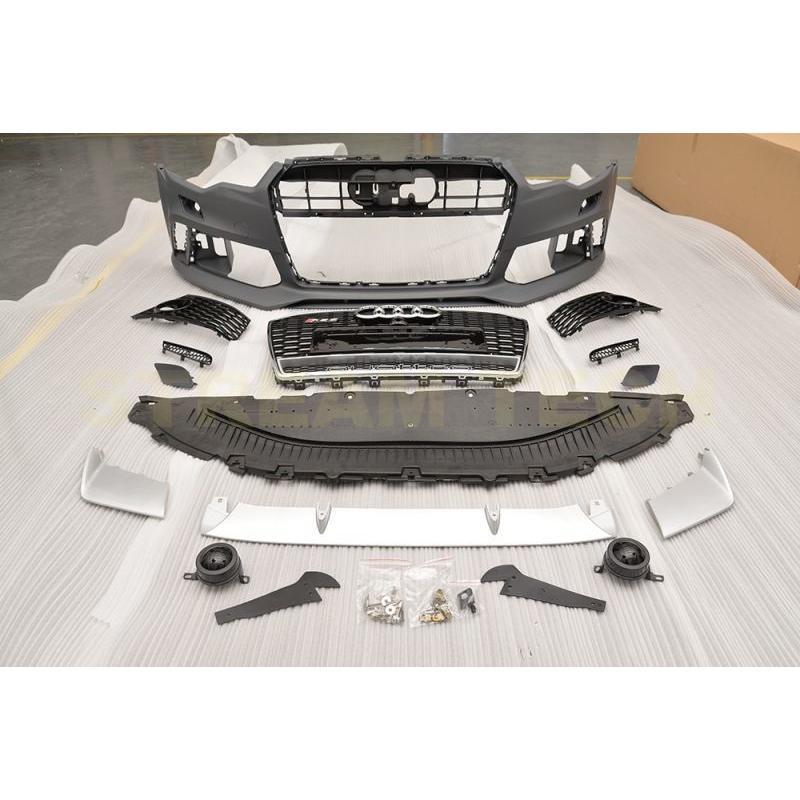 カッコイイ！！アウディa6 C7 .4GRS バンパー一式！ AUDI アウディ C7 4G A6 S6 前期用 RS6タイプ フロントバンパー PP