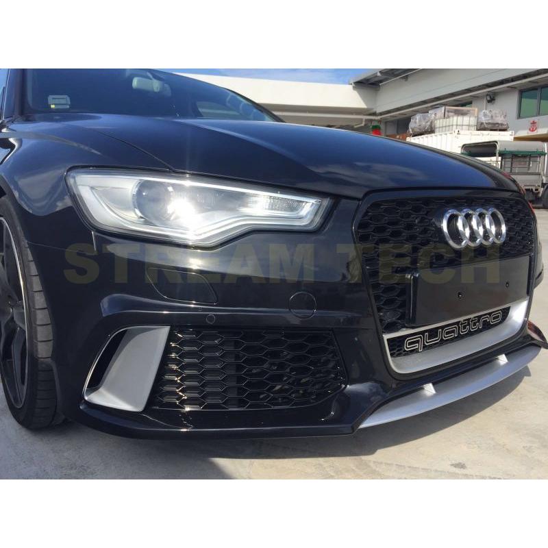 カッコイイ！！アウディa6 C7 .4GRS バンパー一式！ AUDI アウディ C7 4G A6 S6 前期用 RS6タイプ フロントバンパー PP