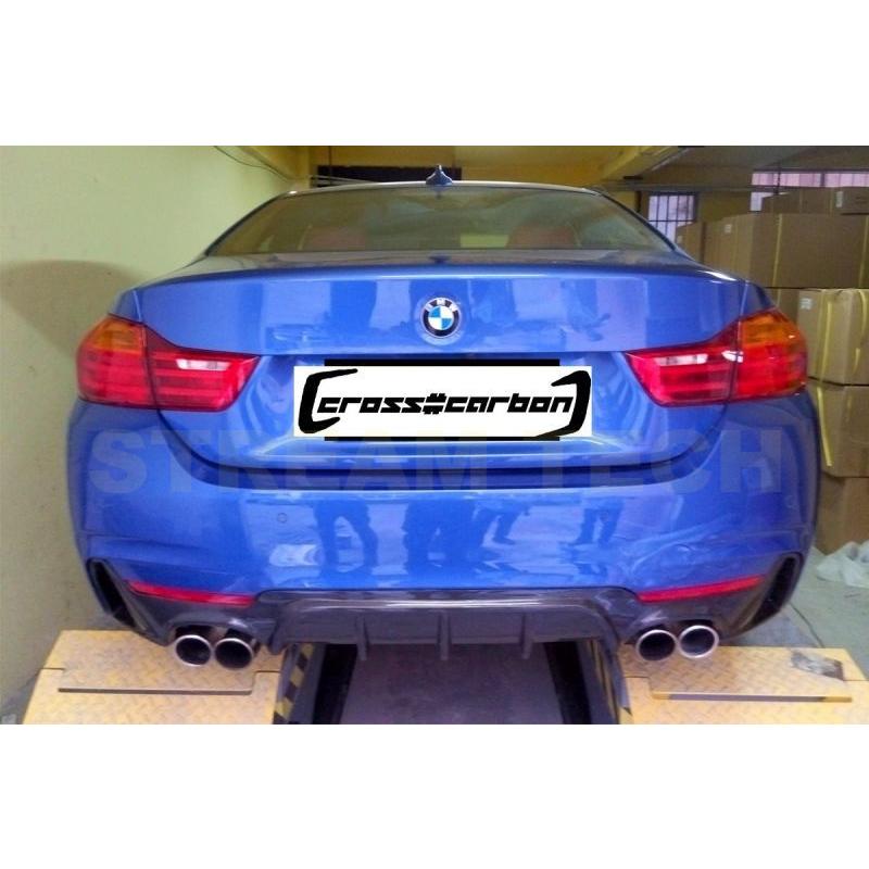 BMW F32 F33 F36 4シリーズ Mスポーツ用 パフォーマンスタイプ カーボン リアディフューザー 左右4本出し リアアンダースポイラー リアバンパーリップ 綾織 人気 |  | 02