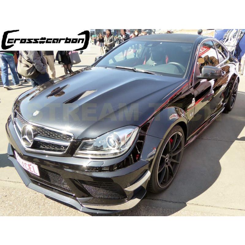 BENZ メルセデス ベンツ W204 S204 C204 C63 AMG 後期用 ブラックシリーズタイプ カーボン ボンネット ダクト付き エンジンフード Cクラス 人気商品 |  | 06