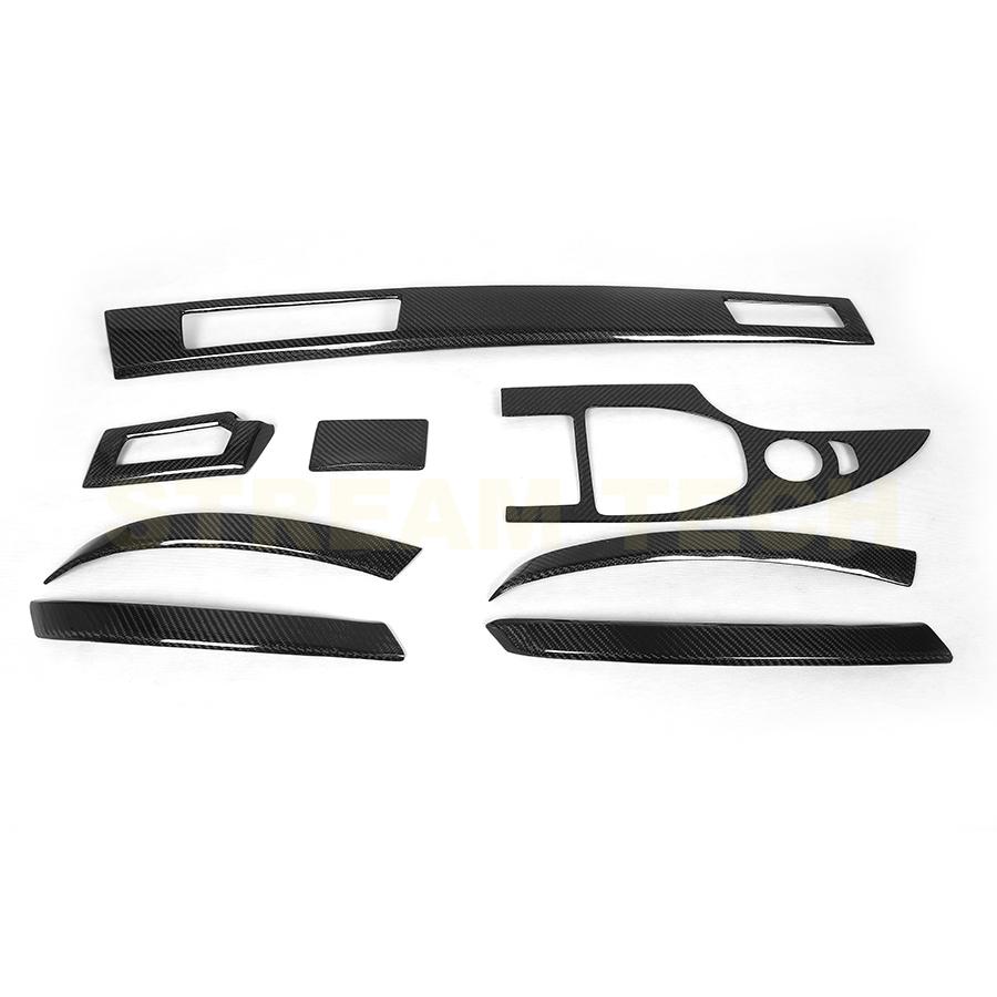 BMW E60 E61 5シリーズ 右ハンドル用 カーボン インテリアパネル 8点セット インパネ カーボンパネル カーボンガーニッシュ 内装パーツ 綾織カーボン 人気商品 | 