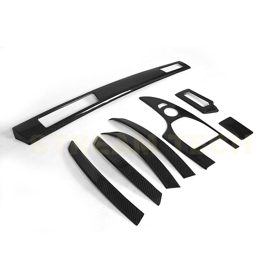 BMW E60 E61 5シリーズ 右ハンドル用 カーボン インテリアパネル 8点セット インパネ カーボンパネル カーボンガーニッシュ 内装パーツ 綾織カーボン 人気商品 |  | 02