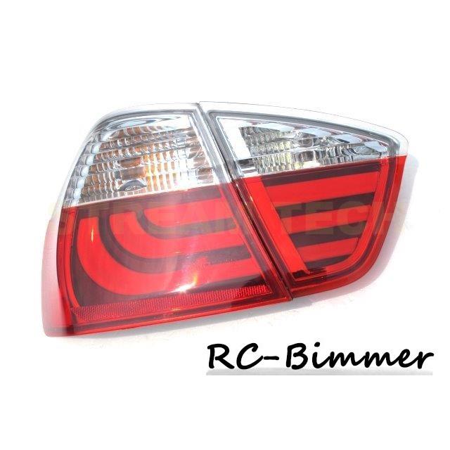 BMW E90 3シリーズ セダン 前期用 後期ルック ファイバー LED クリア テールライト テールランプ リアテール テールレンズ ユーロテール LEDテール 赤白 人気 |  | 04