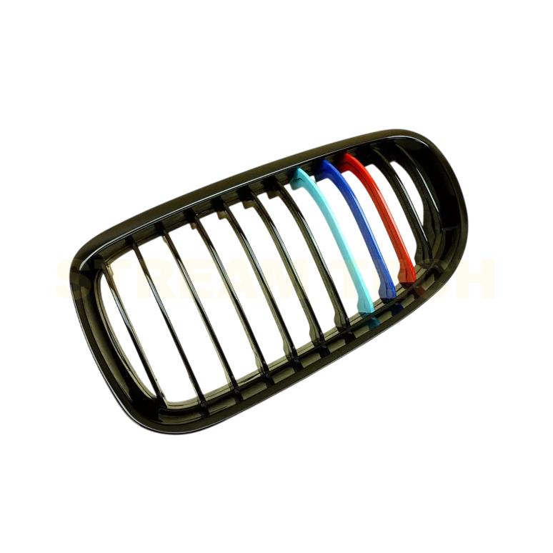 BMW E90 E91 3シリーズ 後期 LCI用 トリプルカラー キドニーグリル フロントグリル センターグリル ラジエターグリル バンパーグリル Mカラー 艶黒 人気商品 |  | 04