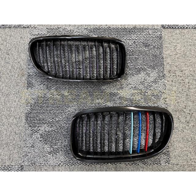 BMW E90 E91 3シリーズ 後期 LCI用 トリプルカラー キドニーグリル フロントグリル センターグリル ラジエターグリル バンパーグリル Mカラー 艶黒 人気商品 |  | 08