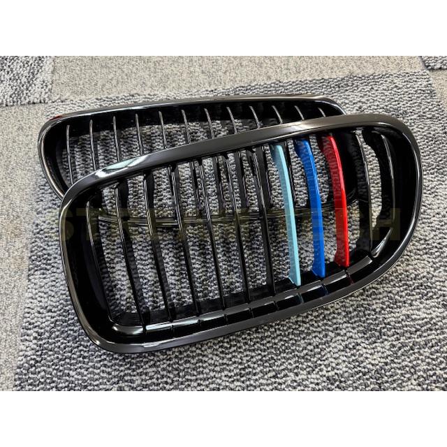 BMW E90 E91 3シリーズ 後期 LCI用 トリプルカラー キドニーグリル フロントグリル センターグリル ラジエターグリル バンパーグリル Mカラー 艶黒 人気商品 |  | 09