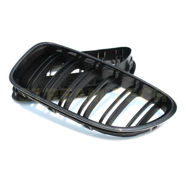 BMW F06 F12 F13 6シリーズ用 M6タイプ リアルカーボン キドニーグリル 2種類有 平織 綾織 フロントグリル センターグリル ラジエターグリル M6 人気商品 |  | 05