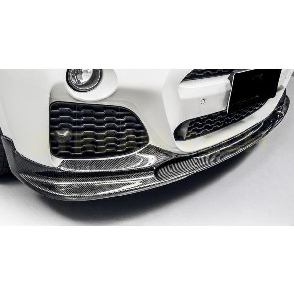 BMW F26 X4 Mスポーツ用 3Dスタイル カーボン フロントスポイラー