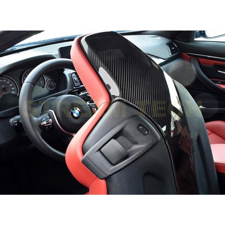 BMW F80 M3 F82 F83 M4用 リアルカーボン シートバックカバー 4点 