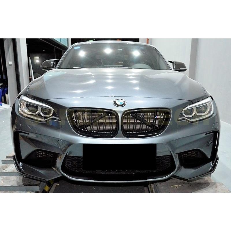 即購入OKです！BMW M2 F87用カーボンフロントスプリッター　左右セット BMW F87 M2用 パフォーマンスデザイン カーボン フロント