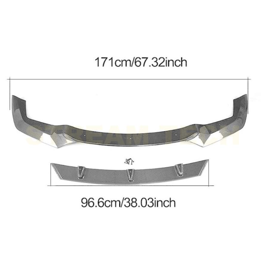 BMW F87 M2用 VRSデザイン カーボン フロントスポイラー 二段式 リップ