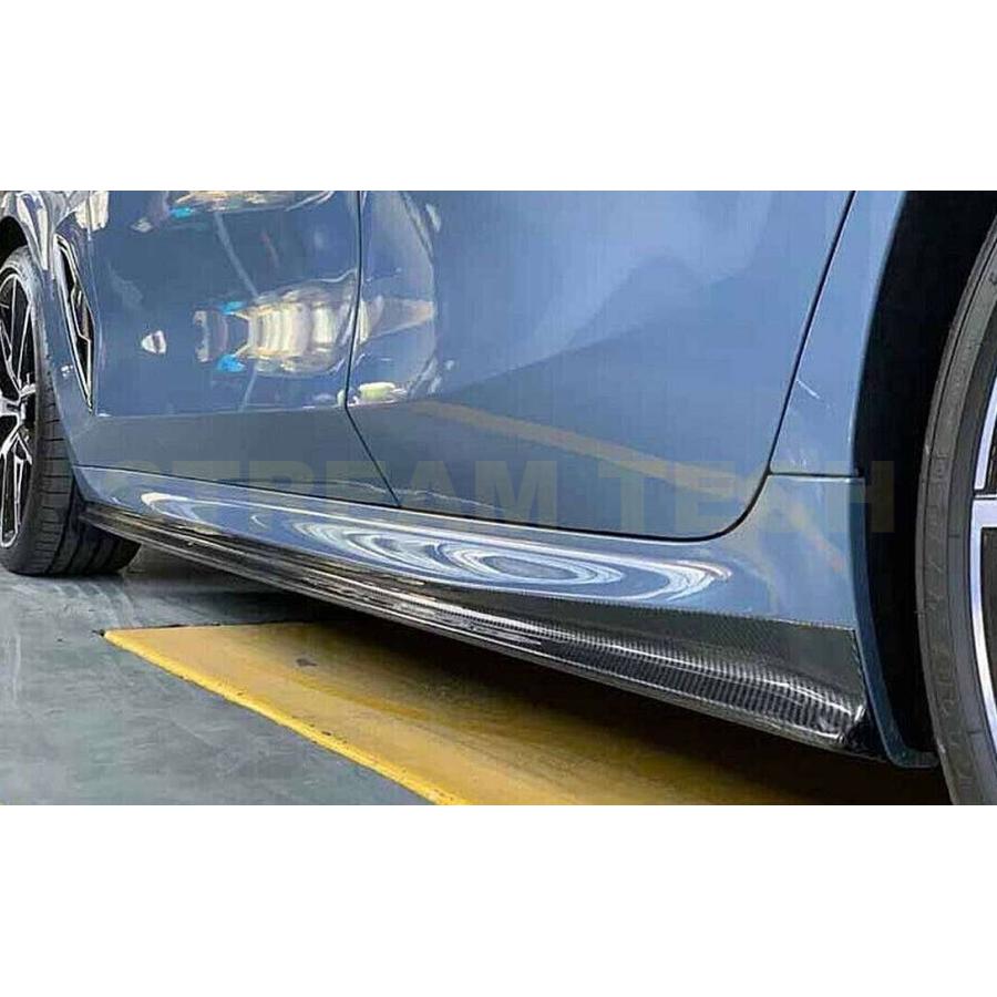 BMW サイドスカート サイドスポイラー カーボン カーボン調 BMW G20 G21 3シリーズ用 カーボン サイドスカート 2種類有 綾織