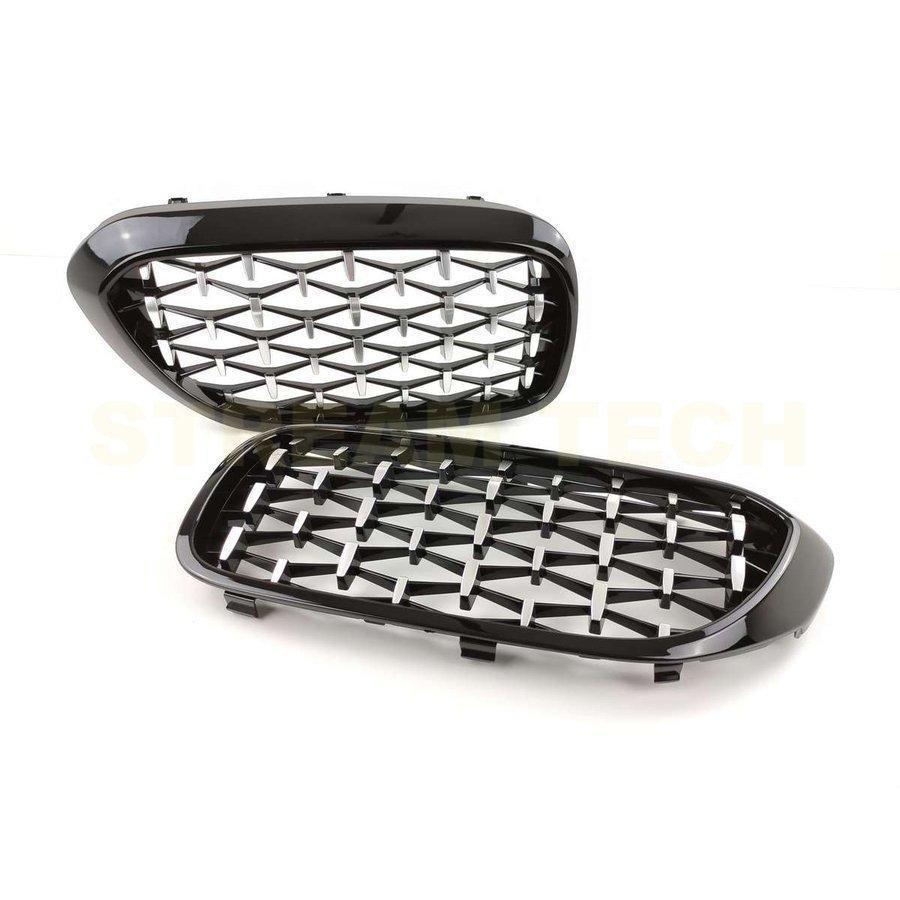 BMW G30 G31 5シリーズ 前期用 新型 ダイヤモンドデザイン 艶有ブラック キドニーグリル フロントグリル センターグリル ラジエターグリル 人気商品 |  | 05