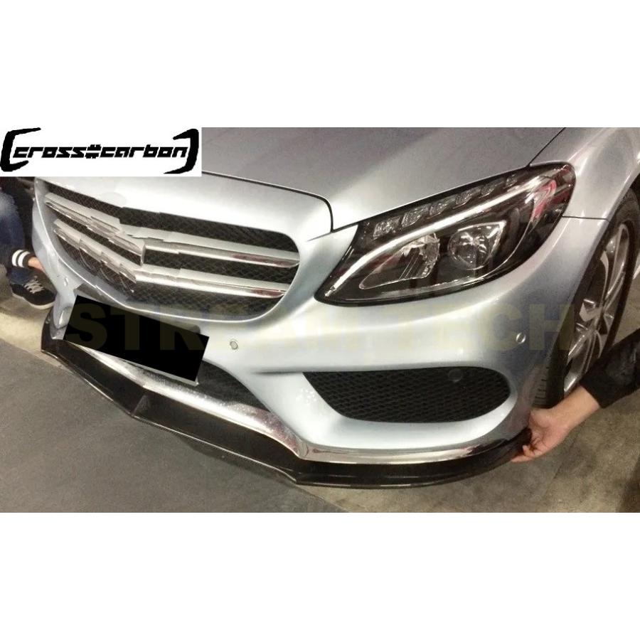 BENZ メルセデス ベンツ W205 S205 C205 A205 Cクラス スポーツモデル 前期用 カーボン フロントスポイラー リップスポイラー フロントリップ 綾織 人気商品 |  | 03