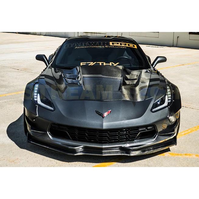 Chevrolet シボレー C7 コルベット用 ダクト付き カーボン ボンネット 