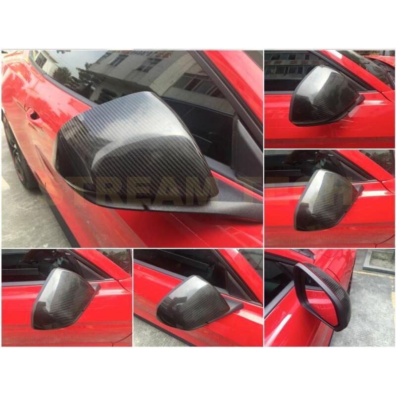 FORD フォード マスタング用 リアルカーボン ミラーカバー 貼り付け式 サイドミラーカバー ドアミラーカバー バックミラーカバー 綾織カーボン アメリカ版 人気 | 
