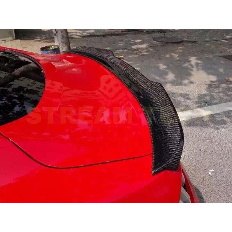 FORD フォード マスタング用 ダックテール カーボン トランクスポイラー 艶あり 光沢 リアスポイラー チンスポイラー リアウイング 綾織カーボン Mustang 人気 |  | 01