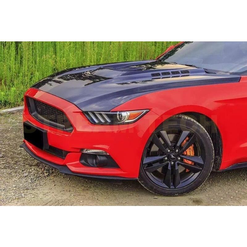 FORD フォード マスタング用 カーボン ボンネット ダクト付き エンジンフード カーボンフード 綾織カーボン Mustang 人気商品 |  | 02
