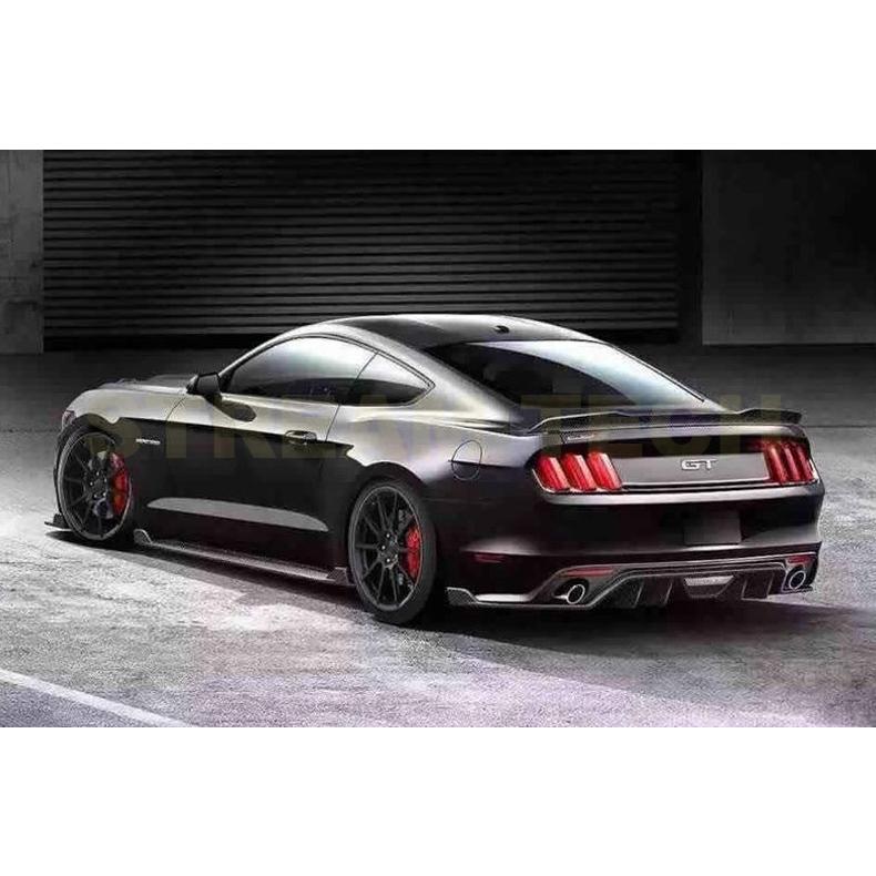 FORD フォード マスタング用 カーボン サイドスカート サイドステップ サイドスポイラー サイドエクステンション サイドシル サイドリップ 綾織 Mustang |  | 02