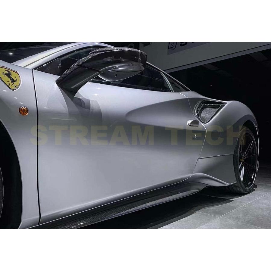 Ferrari フェラーリ 488 GTB用 ドライカーボン ミラーカバー 交換式
