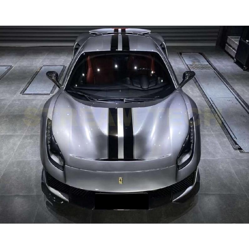 Ferrari フェラーリ 488 GTB用 ドライカーボン ミラーカバー 交換式