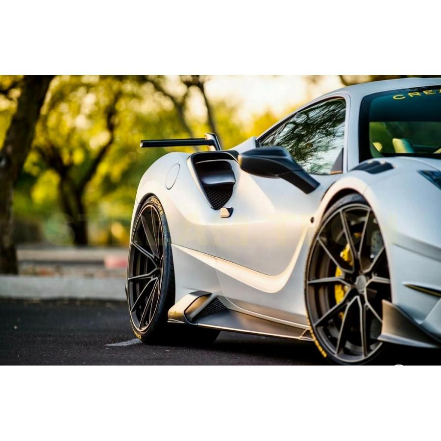 Ferrari フェラーリ 488 GTB用 MANSOスタイル リアバンパー リアフェイスキット リアエアロ リアディフューザー 2種類有 FRP カーボン 綾織 SIRACUSA 人気商品 |  | 14