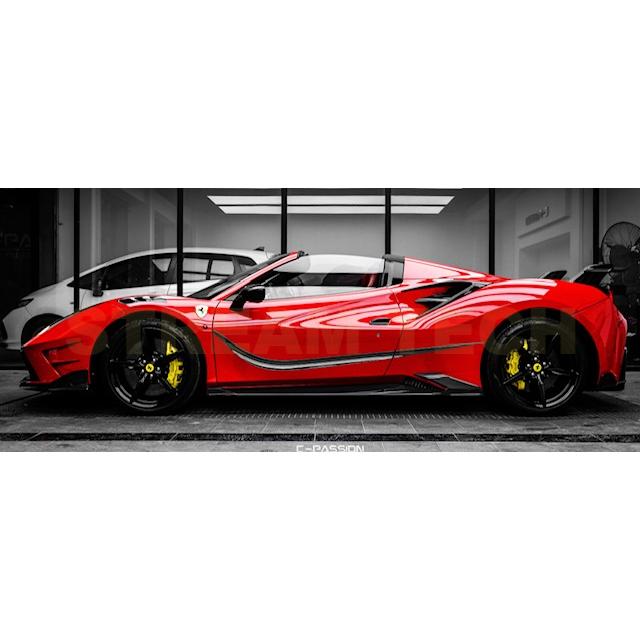 Ferrari フェラーリ 488 GTB用 MANSOスタイル カーボン ドアノブ Ferrari フェラーリ 488 GTB用 MANSOスタイル カーボン ドアノブ