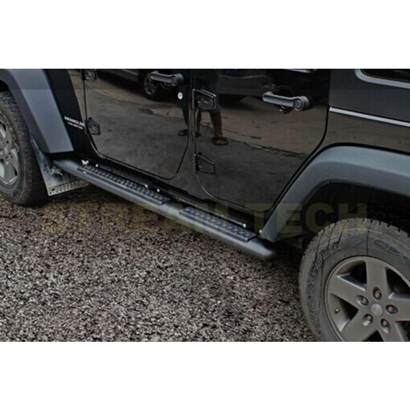 Jeep ジープ ラングラー 4ドア用 アルミ サイドステップ サイドスカート サイドスポイラー サイドシル Wrangler 3代目 JK 人気商品 | 