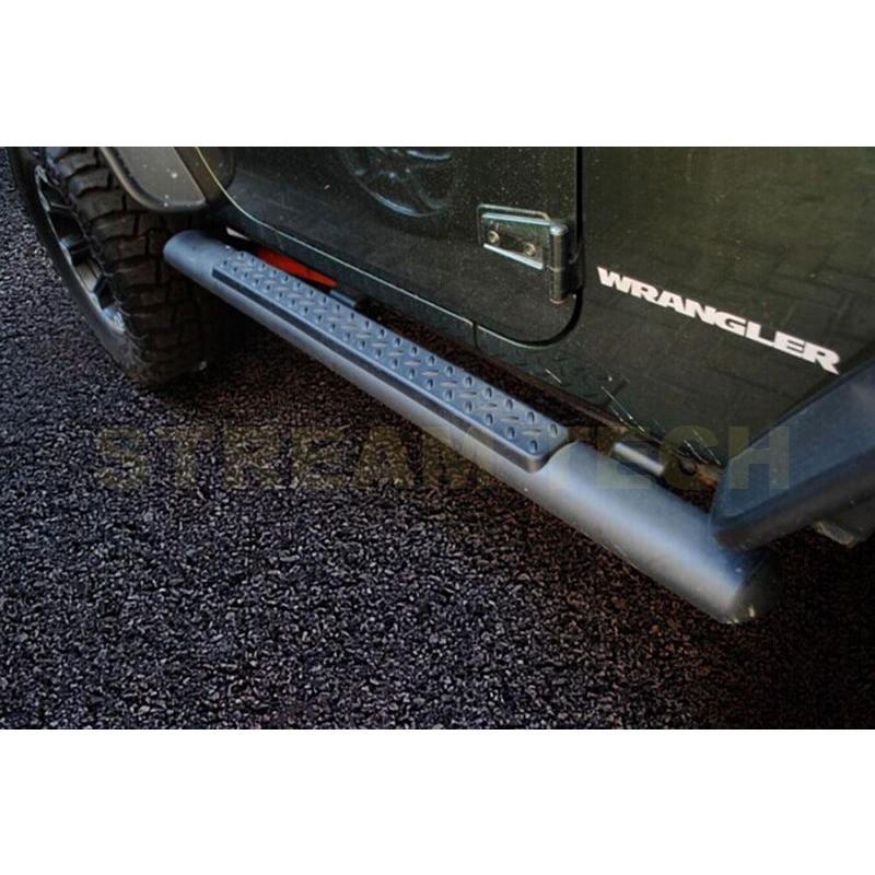 Jeep ジープ ラングラー 2ドア用 アルミ サイドステップ サイドスカート サイドスポイラー サイドシル Wrangler 3代目 JK 人気商品 | 