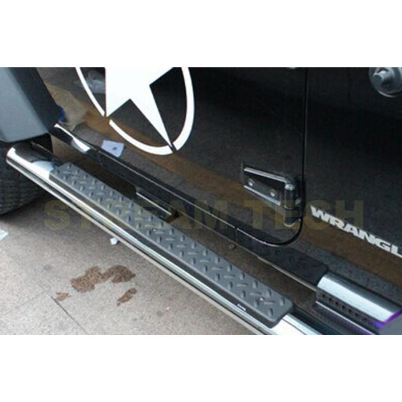 Jeep ジープ ラングラー 2ドア用 アルミ サイドステップ サイドスカート サイドスポイラー サイドシル Wrangler 3代目 JK 人気商品 |  | 01