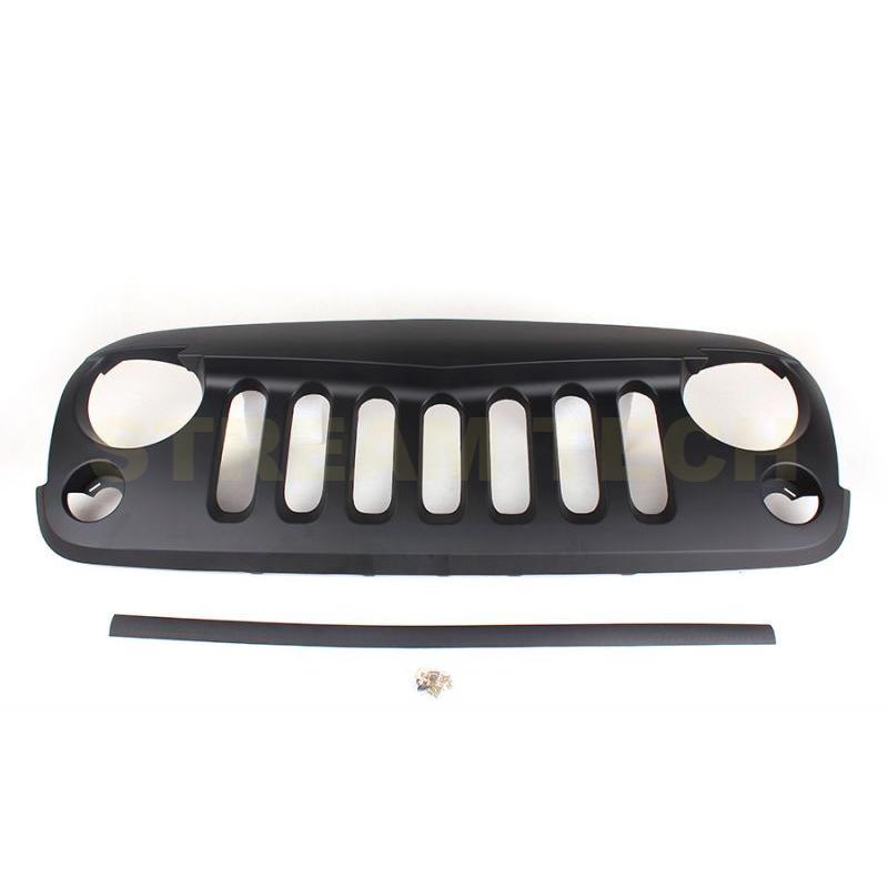 Jeep ジープ ラングラー用 アグレッシブタイプ フロントグリル センターグリル ラジエターグリル バンパーグリル Wrangler 3代目 JK 人気商品 |  | 02