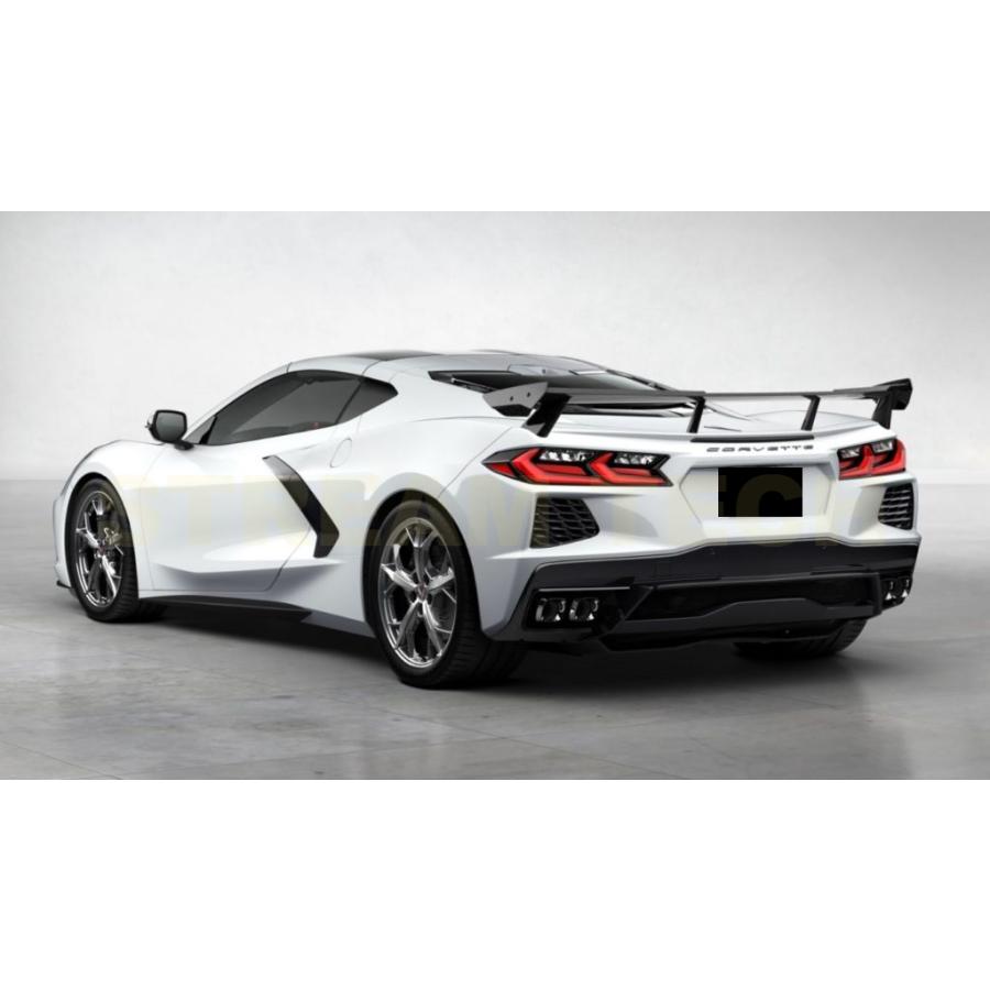 Chevrolet シボレー C8 コルベット用 スポーツタイプ カーボン リア 