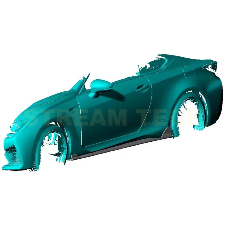 LEXUS レクサス RC F用 CCデザイン カーボン サイドスカート