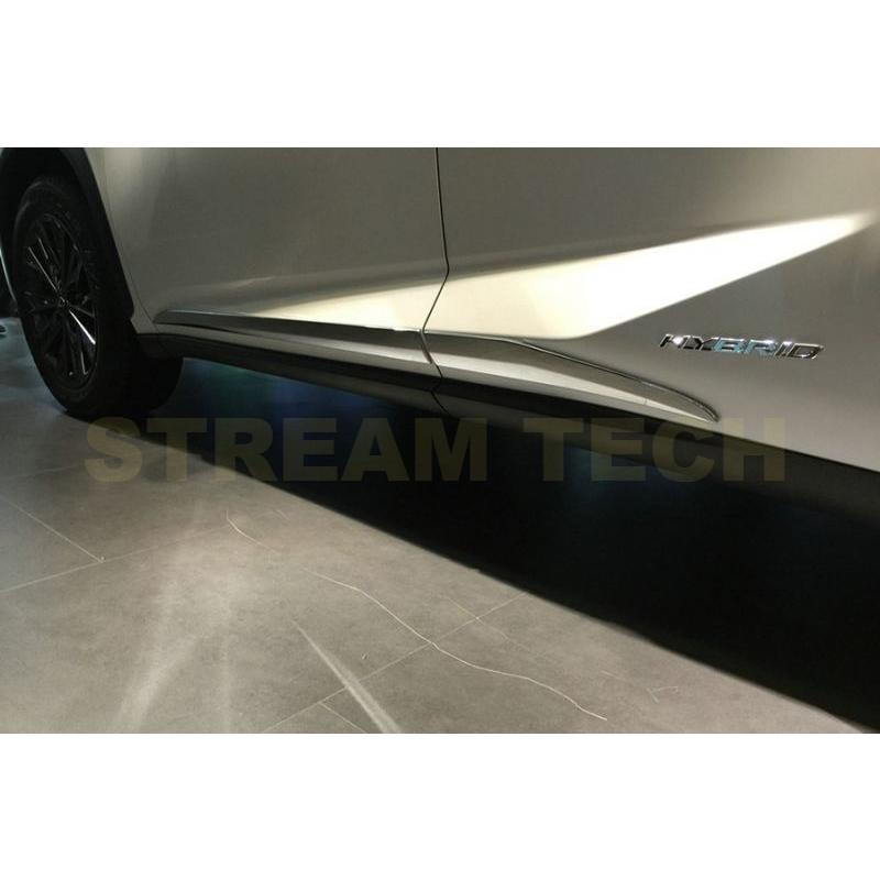 LEXUS レクサス NX用 ABS製 サイドドアトリム クローム調 サイドスポイラー ドアシル 塗装保護 傷防止 泥ガード 傷ガード AZ10型 NX200 NX300 | 