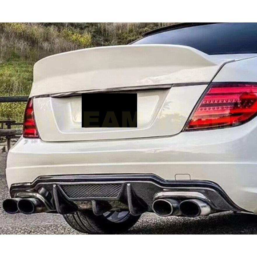 W204 C204AMGダクト付き DTMタイプ カーボン リアディフューザー BENZ メルセデス ベンツ W204 C204 C63 AMG 後期用 ダクト付き DTM
