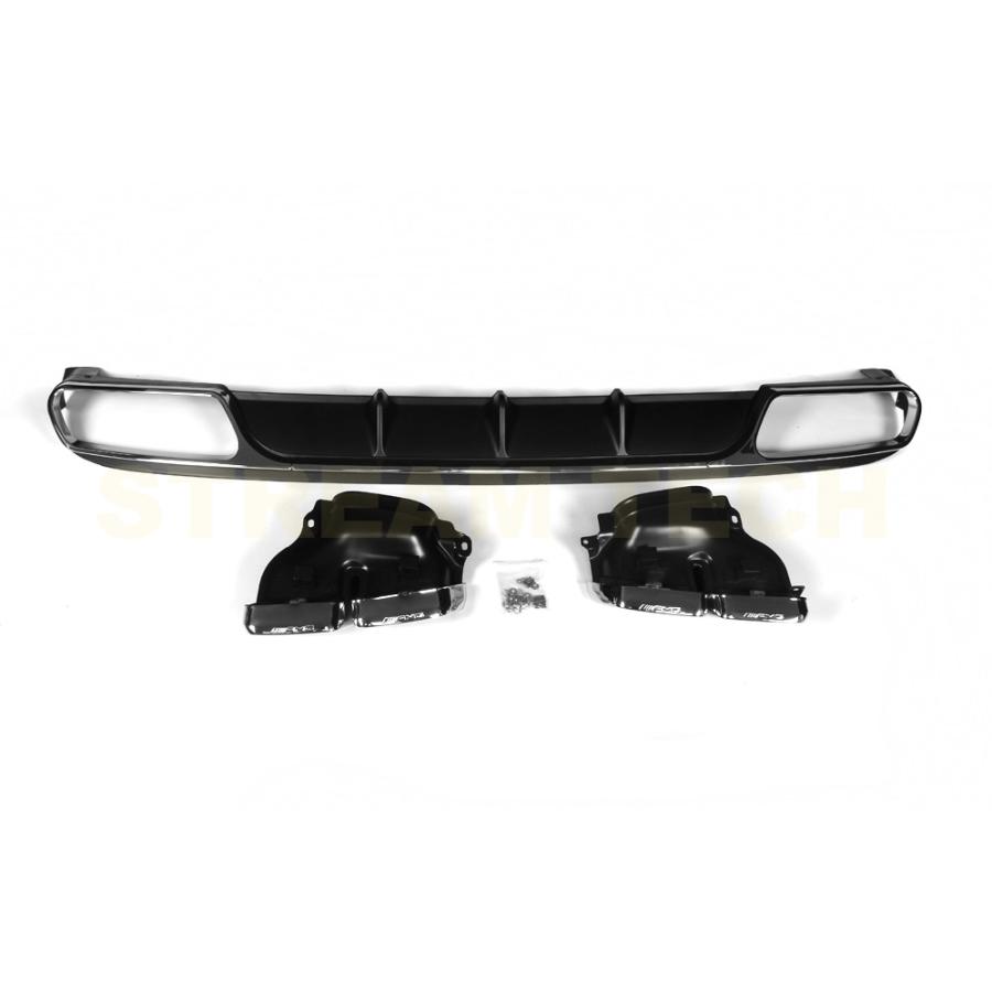 BENZ メルセデス ベンツ W212 Eクラス 後期用 E63 AMGルック リアディフューザー テールパイプ 2点セット アンダーディフューザー リアリップ テールエンド |  | 02