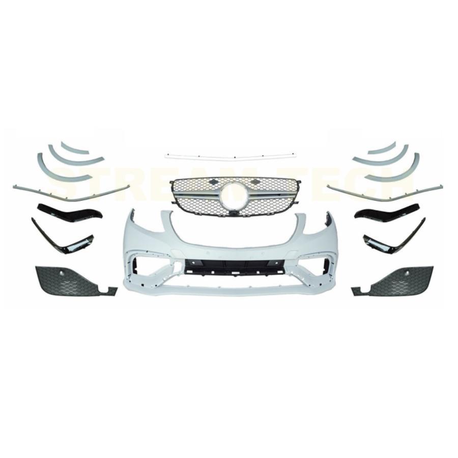 BENZ メルセデス ベンツ W166 GLE SUV用 GLE63 AMGタイプ フロントバンパーセット バンパー エアロパーツ フロントだけ PPウレタン製 AMG 人気商品 |  | 05