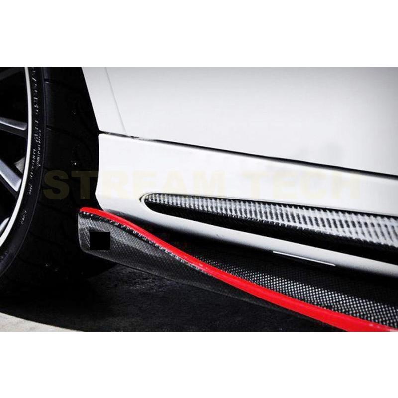 BENZ メルセデス ベンツ W176 Aクラス スポーツ A45 AMG用 レボスタイル カーボン サイドスカート サイドステップ サイドスポイラー サイドシル 綾織 A180 A250の画像