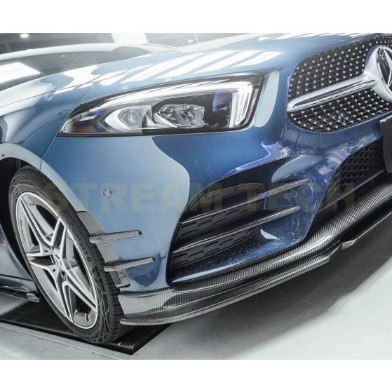 BENZ メルセデス ベンツ W177 Aクラス AMGライン用 GTタイプ カーボン フロントカナード 6ピース フロントスプリッター エアロガーニッシュ 綾織 A35 AMGの画像