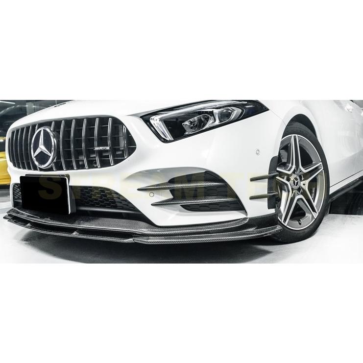 BENZ メルセデス ベンツ W177 Aクラス AMGライン用 GTタイプ カーボン フロントカナード 6ピース フロントスプリッター エアロガーニッシュ 綾織 A35 AMGの画像